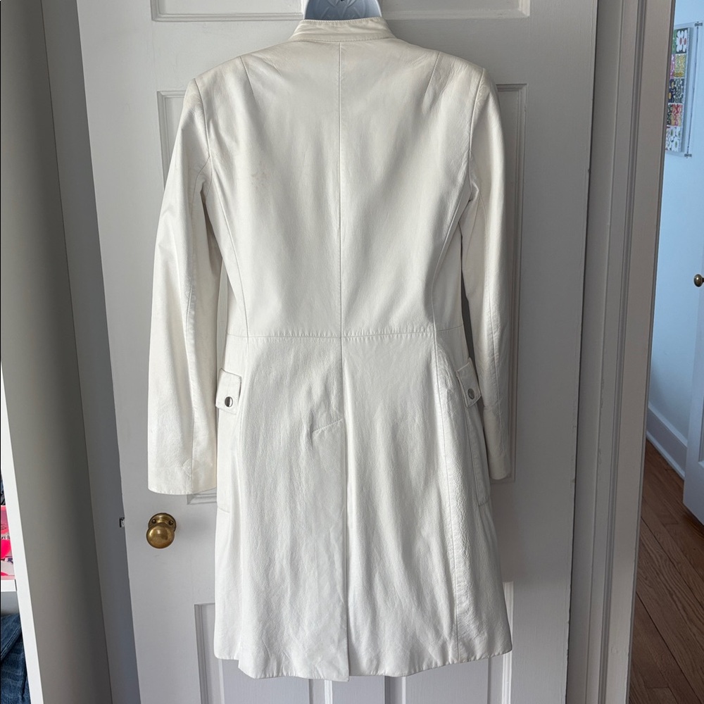 Theory white leather coat - Picture 7 of 12
